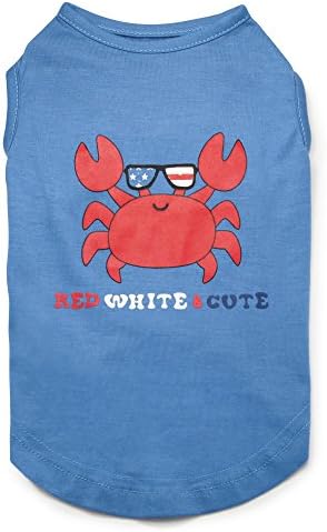 Zack & Zoey UPF 40 симпатична кошула за миленичиња, XX-мала, црвена/бела боја