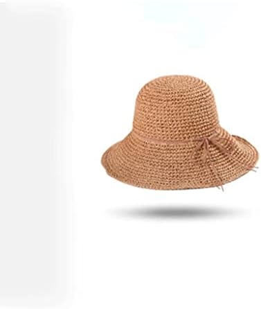 ZSEDP жени капи Лето сонце за жени за жени дама преклопување лак плажа капи возрасни женски капаче за сончање на сончање