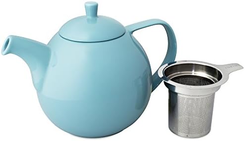 Форлифен крива чајник со инфузер, 45-унца, тиркизна