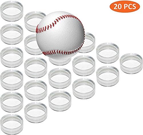 Чист акрилен бејзбол тркалезен дисплеј држач за прстен на прстенест подножје за тенис топка мекобол голф топка сфери мермерни камени јајце
