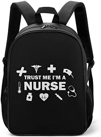 Верувај ми дека сум медицинска сестра унисекс ранец лесен дневен пакет торба со рамо со џебови со шише со вода