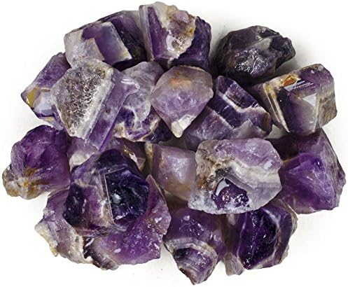 Материјали со хипнотички скапоцени камења: 1 lb, шари со аметистични камења од Индија - сурови природни груби кристали за кабини, пад, лапидар,