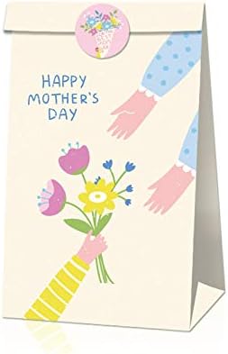 12 парчиња торба за подароци на мајката „Среќен ден на мајката“ и најдобра мајка за родендени, Денот на мајката, невестински тушеви, свадби, пензионирање,