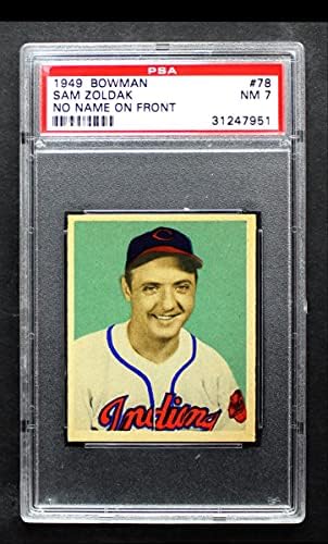1949 Bowman 78 Nnof Sam Zoldak Cleveland Indians PSA PSA 7,00 Индијанци