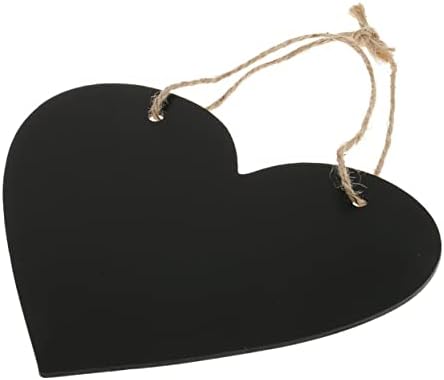 Homoyoyo Black Chalkboard Heartboard Heart Phafe Tag Tag Heart Chalkboard Tag Malce Blackboard Занаети Дрвена црна форма во форма на срце