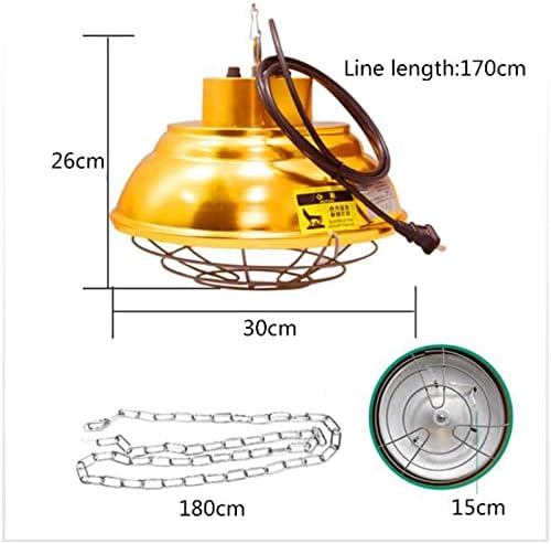 KH66ZKY HALOGEN SEACTION LAMP - BRODER LAMPS LAMBSHADE - 200W -400W Водоотпорна висока температура со 1,8M ланец и 2 -степен прилагодлив прекинувач