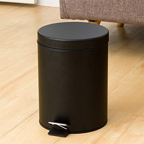 Skimt Trash Can Bales 5L Iron Round Dustbin Cuns Ped Pedal Cin Bin Metal Metal Lempable Can Rementable Inner Bucket за домашна кујна