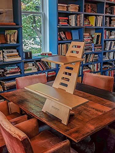 Kyzen Laptop Desk Stand - Направено во САД - Конвертор на стоење на дрва - лесен и издржлив - одличен за работа или проучување, слично