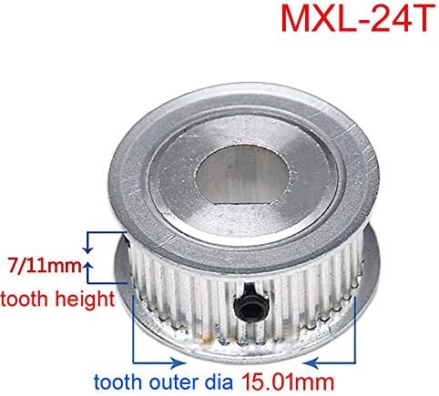 MXL-24T Timing Belt Drive Murley 5x4.5 mm D-облик на Д-облик за 10мм широк појас 2.032mm Синхроно тркало