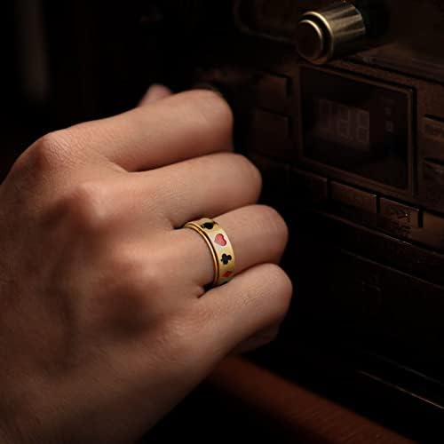 Кралот Вил 6мм 7мм 8мм сребрен црн прстен од не'рѓосувачки челик Спинер прстен за анксиозно олеснување венчален прстен за мажи