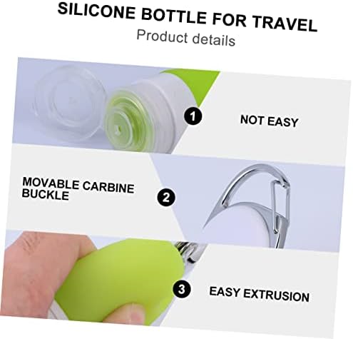 Исценети 4 парчиња шишиња поставени контејнери за патувања за тоалети силиконски контејнери за патувања патувања за тоалети контејнери