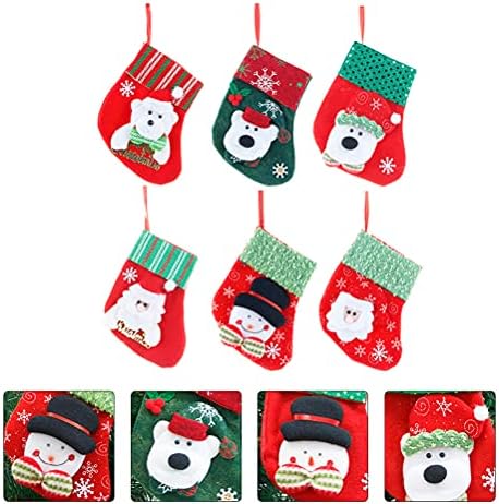 ДОИТОЛ 6 парчиња Божиќни Чанти За Бонбони Прекрасни Чанти За Складирање Приврзоци