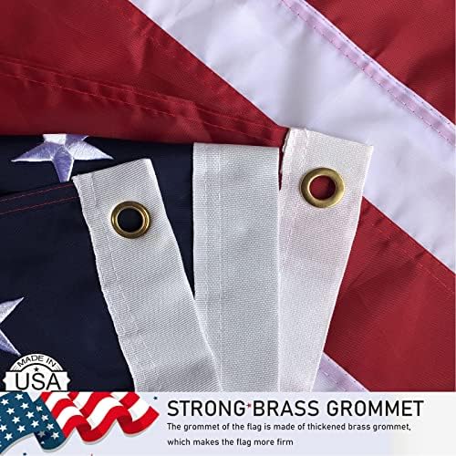 Американско знаме 4x6 направено во САД тешка должност, знамиња на САД 4x6 на отворено, најдолго трајно везени везени везени