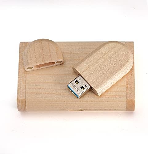 Новинарско дрво USB 3.0 Flash Drive 64 GB меморија за складирање на податоци USB Stick Pendrive со дрвена кутија