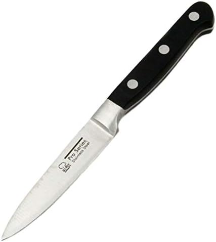 Готвач Занает Про Серија Паринг Нож, 4 инчен нож 8 инчи во должина, Нерѓосувачки Челик/Црна