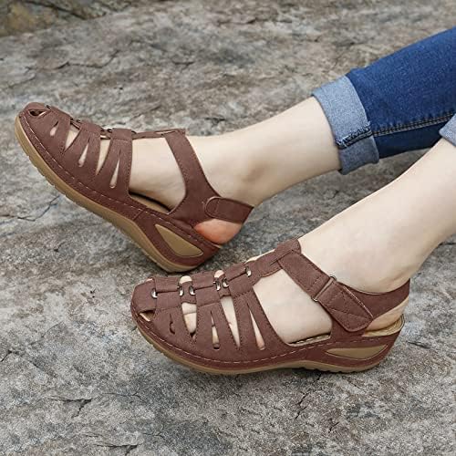 Сандали за облекување на жени во Уланда, жени удобни сандали ортотични чевли за одење удобни лакови за поддршка на сандали флип