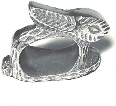 Рустикална колекција на бисери Велигденска зајаче зајак од салфетка, сет од 4 прстени во форма на салфетка во форма на зајак во елегантни сребрени