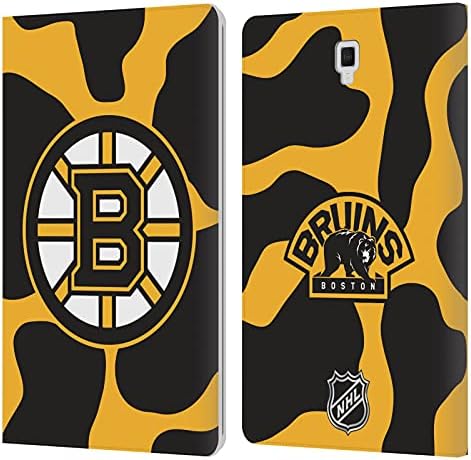 Дизајн на главни случаи официјално лиценциран NHL Marble Boston Bruins кожа на паричникот на паричникот Компанија Компатибилен со Galaxy Tab S4