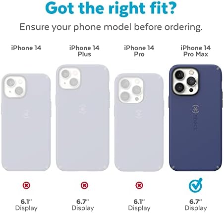 Speck iPhone 14 Pro Max Случај - Тенок Телефон Случај, Пад Заштита, Отпорни На Гребење Со Мек Допир за 6.7 инчен iPhone14 Pro Макс Случај -