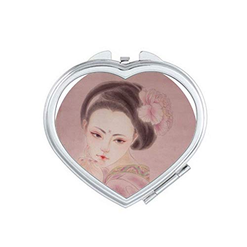 Пинк кинески традиционално сликарство за убавина за сликање на огледало Преносен рачен џеб шминка