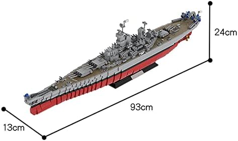 Gioboy воен борбен брод ББ-63 Ајова-класа УСС Мисури Батлипски модел Градежни блокови сет, 3306 ПЦС МПЦ-31764 Светска војна Познатата морнарица