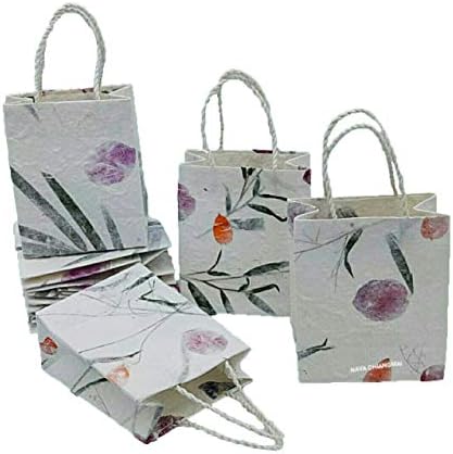 Цвеќиња на Нава Чиангмаи Природна боја за повторна употреба на црница од црница со сушени цветни ливчиња Крафт мали торби за подароци