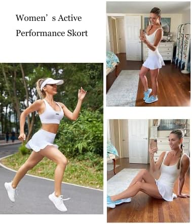Коорун женски тениски здолништа со џебови со шорцеви кои работат со голф тренинг спортски атлетски здолништа