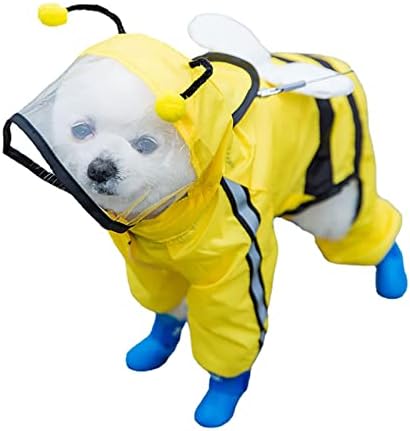 Куче мантил миленичиња водоотпорна облека со транспарентен аспиратор и четири нозе целото покривање на телото лесна рефлексивна јакна