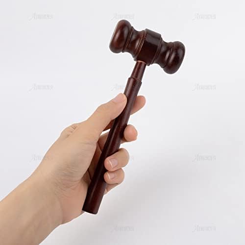 Auear, 4 пакувања дрвени судии Гавел мини судија Гавелс Судија за продажба на аукција, дрвена проценка на гаверот, гавел за приклучок за костуми