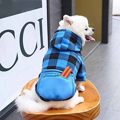 Кучиња за чата, миленичиња есен и зимско руно џеб џеб маички мачки и кучиња дуксери патенти симпатична топла облека за миленичиња