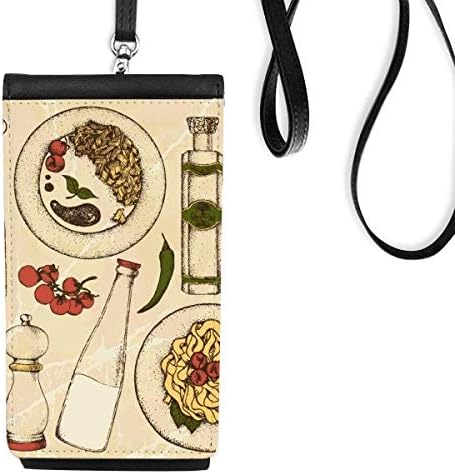 Италија жител на диета илустрација Телефонска чанта чанта што виси мобилна торбичка црн џеб