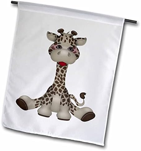 3drose Симпатични илустрации - Симпатична илустрација на жирафа со кафеава и беж бебе - знамиња