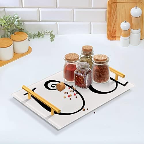 Акрилна табела за бања Далонан, правоаголни смешни u букви црни декоративни ленти со златни рачки за кујна храна дневна соба фустанци