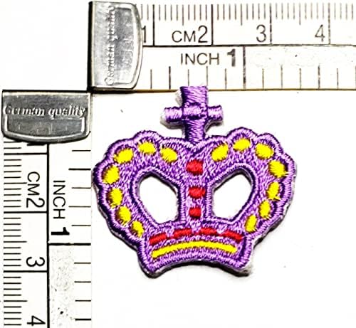 Кленплус 3 парчиња. Мини Виолетова Круна Железо На Закрпи Принц Принцеза Цртан Филм Деца Моден Стил Везени Мотив Апликација Декорација