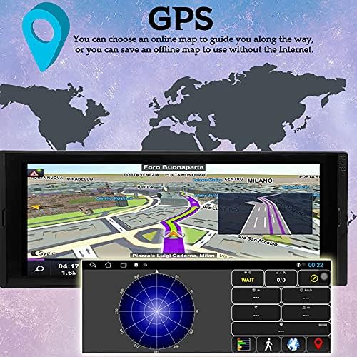 Автомобил Радио 1 Дин 6.9 Инчен Мултимедијален Авторадио Стерео Екран На Допир MP5 Плеер GPS Bluetooth IPS Андроид 8.1 RAM МЕМОРИЈА