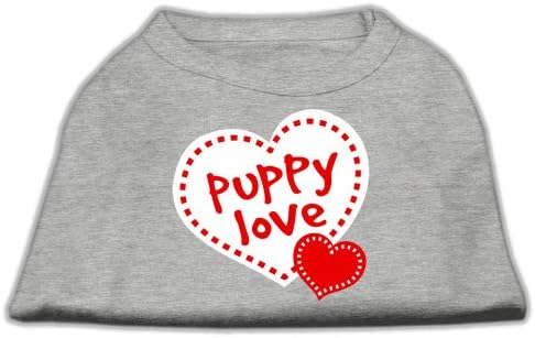 Mirage Pet Products Puppy Love Screen Print Mirts Grey Med
