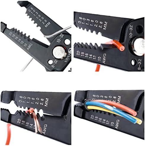 Ванџоин Жица Стриптизета Машина Рака Алатка ЗА AWG 10-20 , Професионални 7 Инчен Бакарна Жица Кабел Стриптизета Жица Машина Клешти