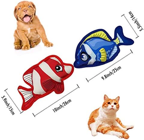 Играчки играчки со пискави кучиња за агресивни џвакачи мала средна голема раса-риба мачка играчка за мачки за внатрешни