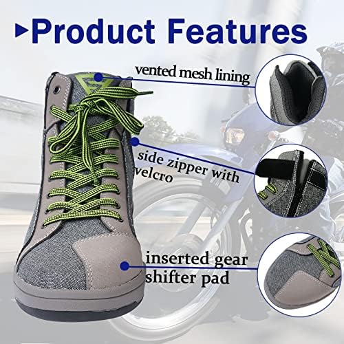 Чевли за возење ВВИНМО за мажи, обични улични патики со подлога за опрема за мотоцикли отпорни на абење, странична патент, кожна потпетица,