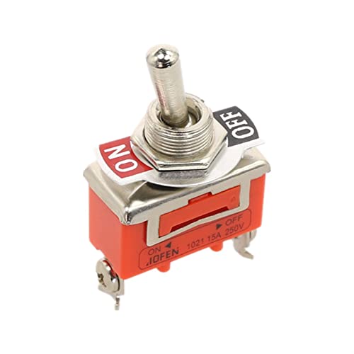 Zlast 1PC 12mm 15A 250VAC микро прекинувач 2pin on-on-off E-TN1021 Toggle Switch Switch Префрлете го прекинувачот за напојување