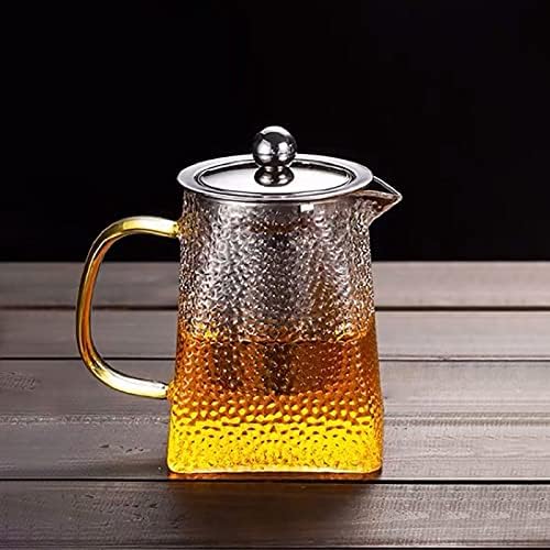 450мл квадратен зачукуван чај од чај од чај од чај со чај од не'рѓосувачки челик