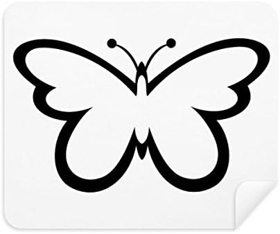 Едноставна Црна Летечка Црна Пеперутка Чистење Крпа За Чистење На Екранот 2 парчиња Велур Ткаенина