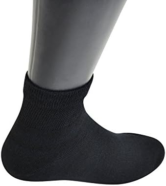 Yomandamor mens coolmax глуждот широко испружени дијабетични чорапи со беспрекорна пети, 5 пара