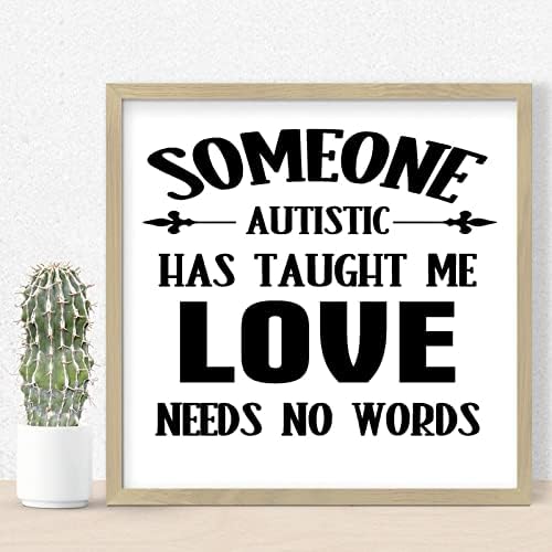 Nintydays Autism, Loveубовта нема потреба од дрвени wallидни табели со знак за табели за табели, потресено среќен мајчински ден знаци