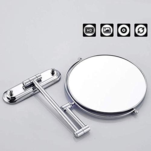 Zaahh Vanity Mirror, шминка огледало Vanity огледало Wallид монтиран зголемувачки огледало бања двострана прилагодлива рака што се протега огледало од 6 инчи козметичко огледал
