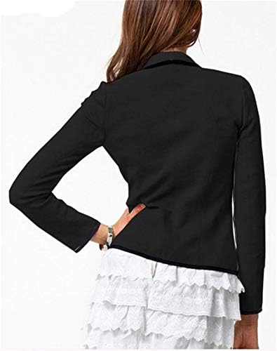 Andongnywell модни жени врвови палто блејзер костум дами со долга ракав тенок јакна за надворешни работи деловни палта