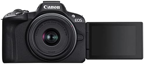 Canon Eos R50 Mirreless Дигитална Камера Со RF-S 18-45mm f/4.5-6.3 е STM Леќа + 64gb Меморија + Случај+ Стабилен Зафат Pod +