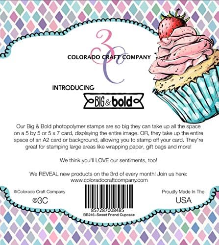 КОЛОРАДО ЗАНАЕТЧИСКА КОМПАНИЈА Колорадо Јасно Печат, Сладок Пријател Cupcake-Голема &засилувач; Задебелени букви