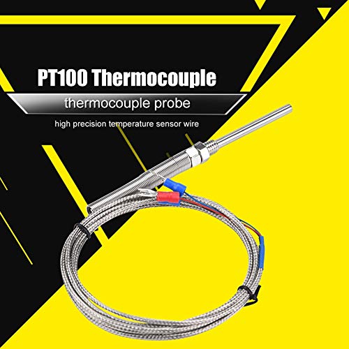 M8 Thread PT100 Thermocouple Thermocouple Probe 50 mm Temente Sensor Wire 0-400 ℃