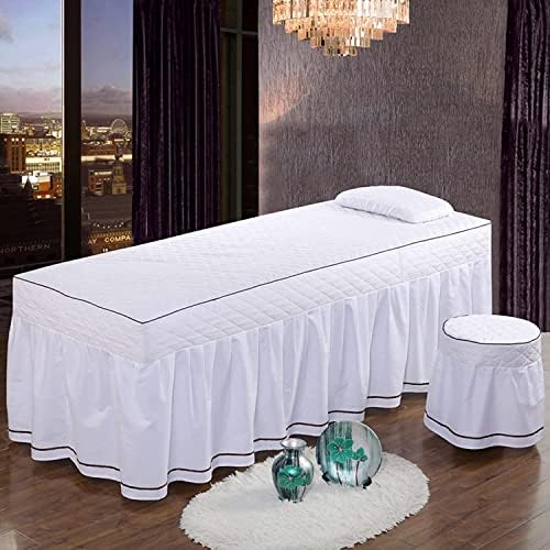 Zcraft Professional Massage Linens Table Bed Cover со дупка за лице за салон за убавина опремена масажа за масажа, чиста боја за убавина за